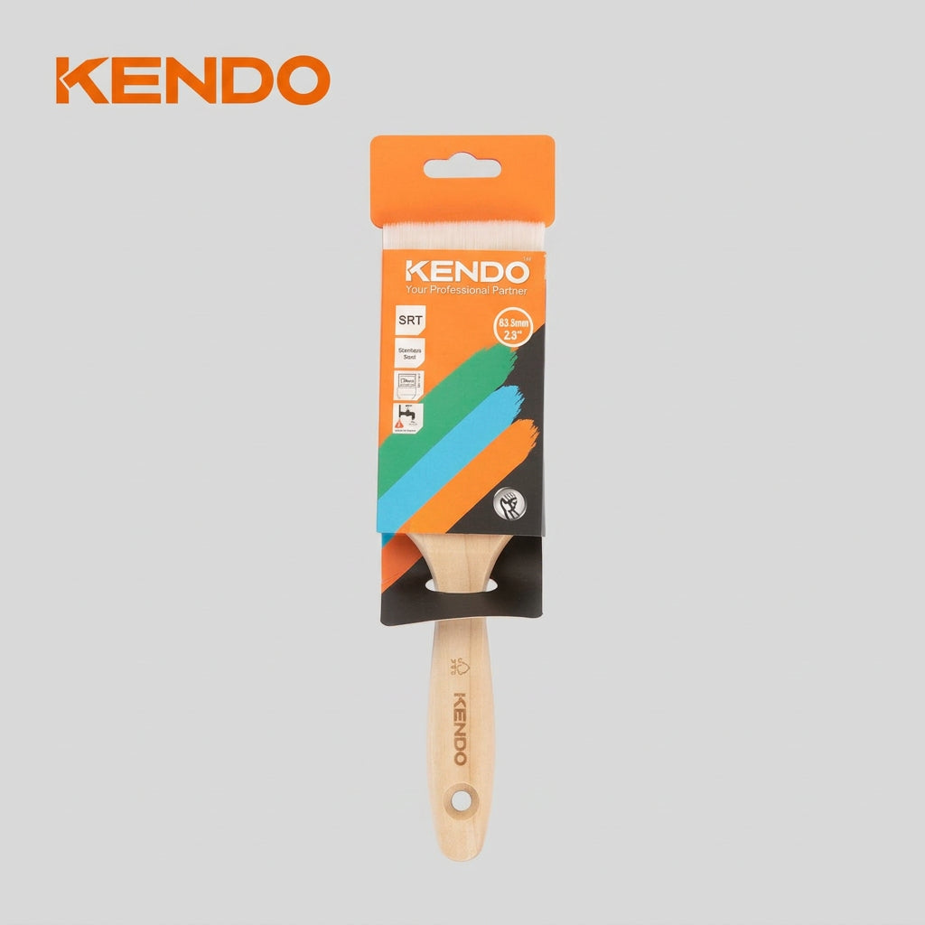 Πινέλο Βαφής Kendo 46201 Ξύλινη Λαβή