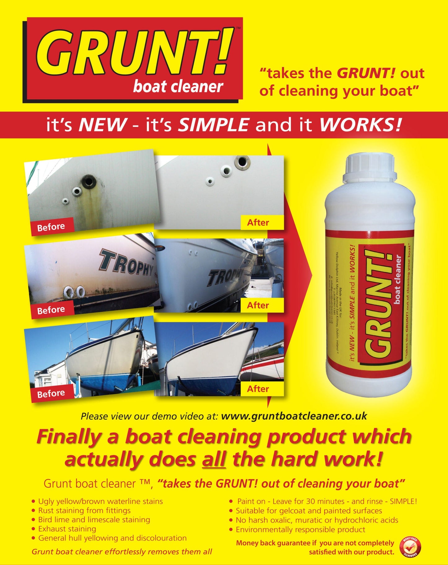 GRUNT! Boat Cleaner Πανίσχυρο Καθαριστικό Σκαφών