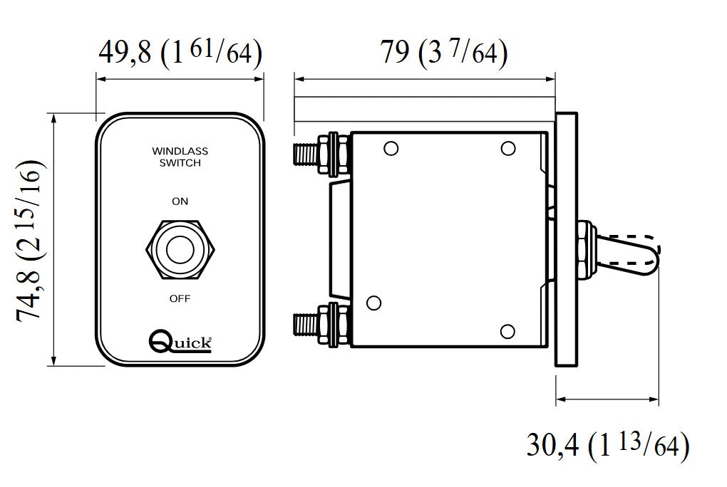 ΘΕΡΜΟΜΑΓΝΗΤΙΚΟΣ ΔΙΑΚΟΠΤΗΣ QUICK WCB 80Α FDWCB0800000B00