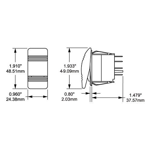 BLUE SEA ΔΙΑΚΟΠΤΗΣ CONTURA II 2 x ON-OFF-ON 7936