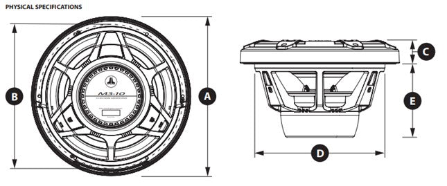 SUBWOOFER 10in-250mm JL AUDIO M3-10IB-S-GM-4