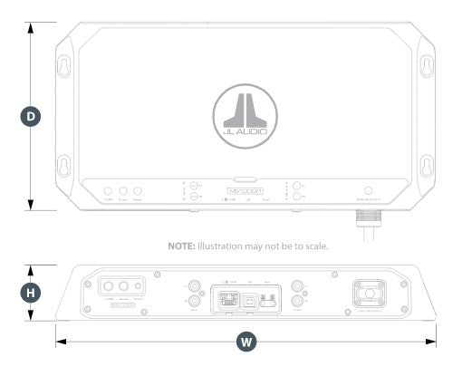 ΕΝΙΣΧΥΤΗΣ JL AUDIO SUBWOOFER MONOBLOCK CLASS D MV 1000/1 -1CH-DSP