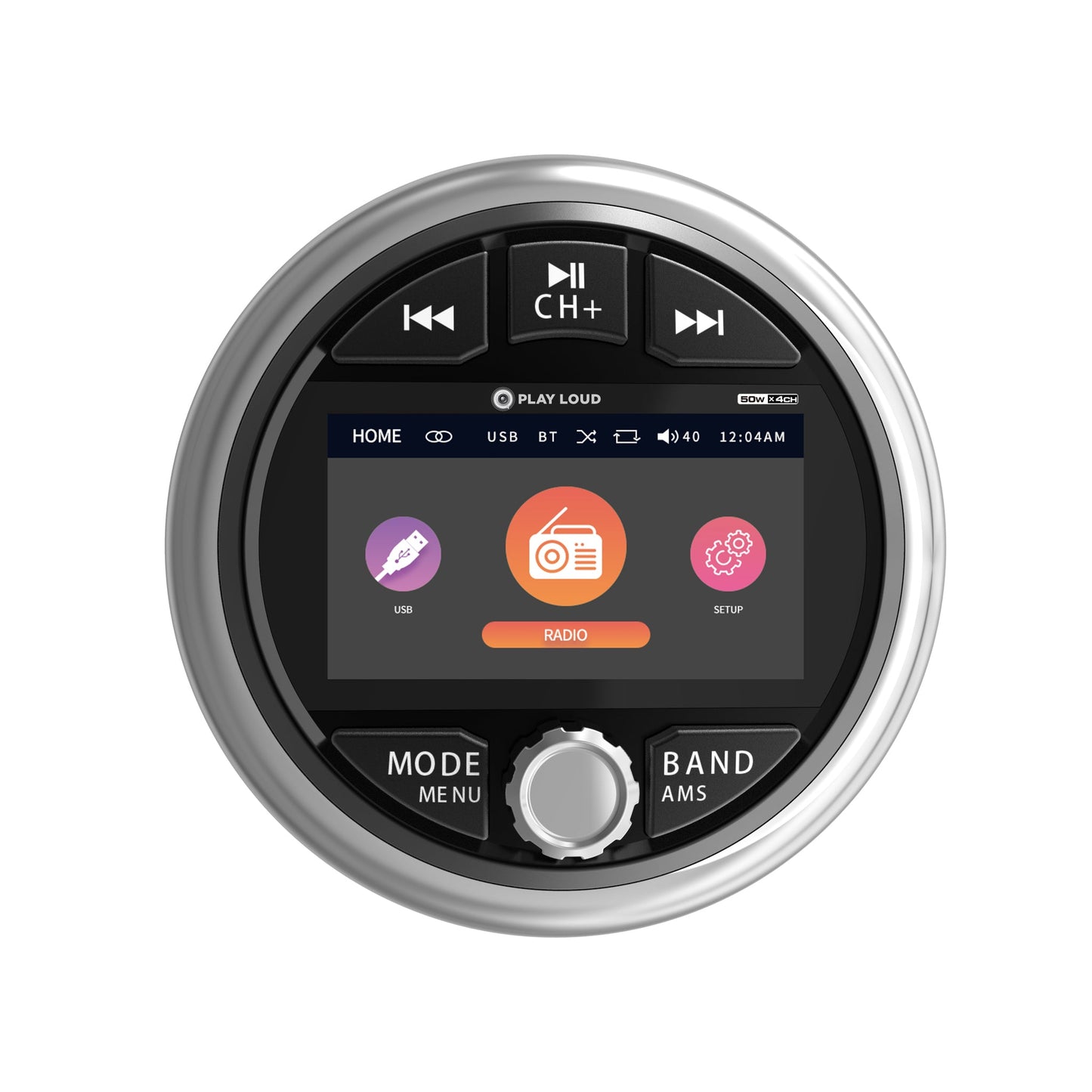ΑΔΙΑΒΡΟΧΟ ΜΡ3 BLUETOOTH ME ΕΓΧΡΩΜΗ ΟΘΟΝΗ - για σκάφη αναψυχής - Ναυτιλιακός εξοπλισμός -Stefanou Marine