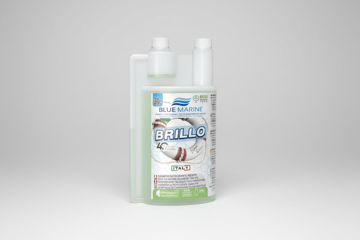 BRILLO SHAMPOO ΜΕ ΚΕΡΙ ΓΙΑ ΠΟΛΥΕΣΤΕΡΙΚΑ ΚΑΙ ΦΟΥΣΚΩΤΑ - για σκάφη αναψυχής - Ναυτιλιακός εξοπλισμός - Stefanou Marine