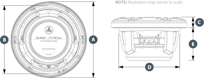 ΗΧΕΙΑ 7.7in - 196mm JL AUDIO M6 - 770X - S - GMTI - I LED - για σκάφη αναψυχής - Ναυτιλιακός εξοπλισμός - Stefanou Marine