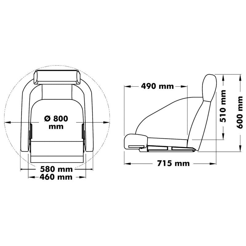 Κάθισμα Skipper Deluxe Osculati - για σκάφη αναψυχής - Ναυτιλιακός εξοπλισμός - Stefanou Marine
