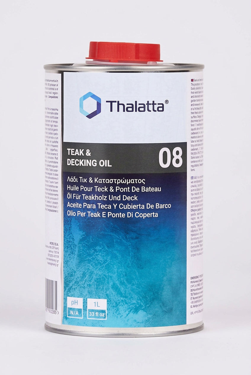 Λάδι προστασίας teak & ξύλινων καταστρωμάτων thalatta teak & decking oil 08 1lt