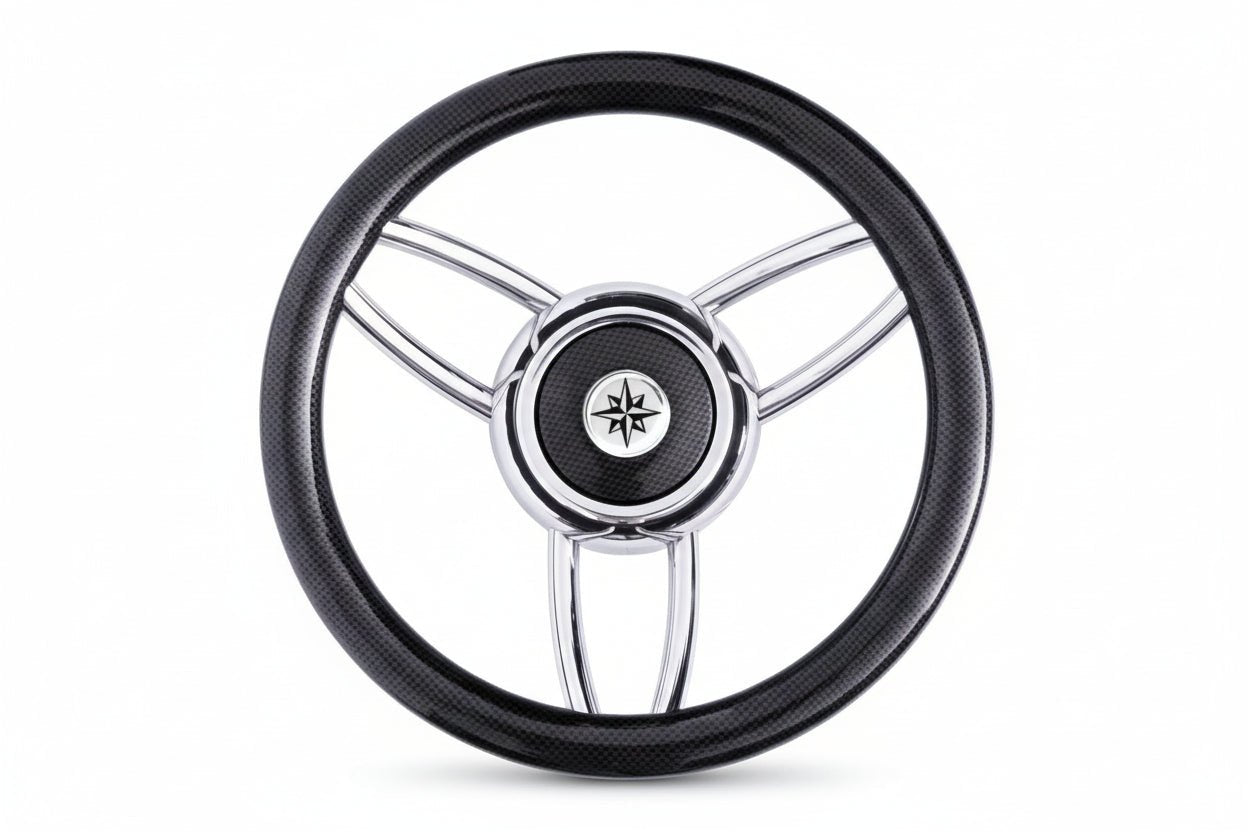 ΤΙΜΟΝΙ ΠΟΛΥΟΥΡΕΘΑΝΗΣ ΜΕ ΙΝΟΧ ΑΚΤΙΝΕΣ - για σκάφη αναψυχής - Ναυτιλιακός εξοπλισμός - Stefanou Marine