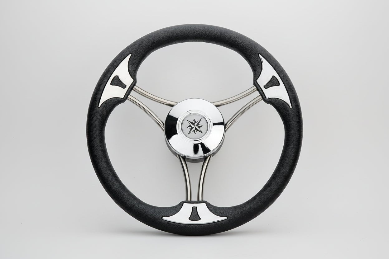 ΤΙΜΟΝΙ ΠΟΛΥΟΥΡΕΘΑΝΗΣ ΜΕ INOX ΑΚΤΙΝΕΣ - για σκάφη αναψυχής - Ναυτιλιακός εξοπλισμός - Stefanou Marine