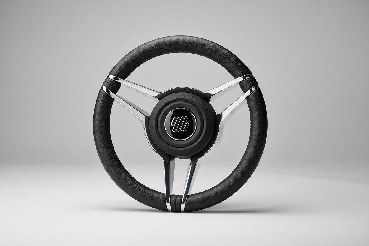 ΤΙΜΟΝΙ TRON ΜΑΥΡΟ ΔΕΡΜΑ 35cm - για σκάφη αναψυχής - Ναυτιλιακός εξοπλισμός - Stefanou Marine
