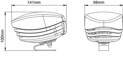 ΚΟΡΝΑ ΑΠΟ ABS ΜΕ ΒΑΣΗ ΙΝΟΧ ΓΙΑ ΜΙΚΡΑ ΣΚΑΦΗ