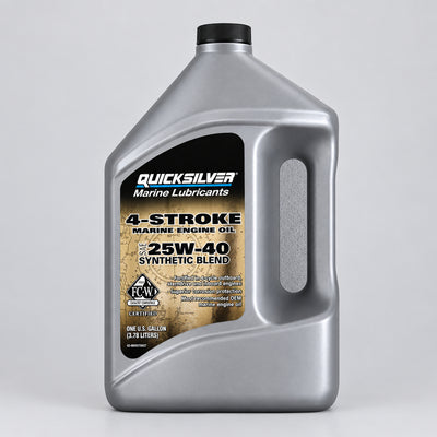 Λάδι Quicksilver 25W-40 4T ημισυνθετικό για κινητήρες σκαφών, 3,78 L