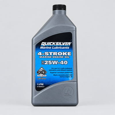 Λάδι Quicksilver 25W-40 για 4χρονες Έσω-Έξω & Έσω Μηχανές 1L