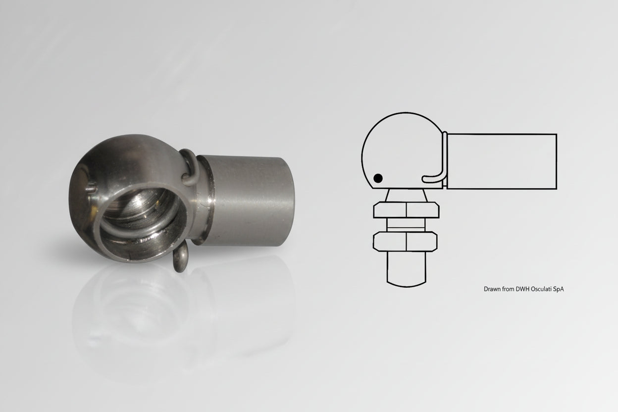 ΑΚΡΟ ΑΜΟΡΤΙΣΕΡ ΓΙΑ ΜΠΙΛΙΑ INOX Φ10mm