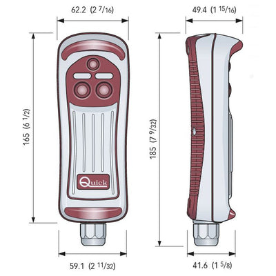 HRC1002 ΧΕΙΡΙΣΤΗΡΙΟ ΕΝΣΥΡΜΑΤΟ QUICK 2 ΟΔΩΝ FPHRC1002000C00