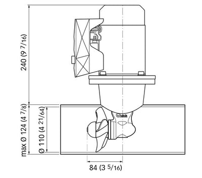 Bow Thruster Quick BTQ 110-25 Φ110 – 25kgf / 12V / 1.3kW – FGBT11025120T00
