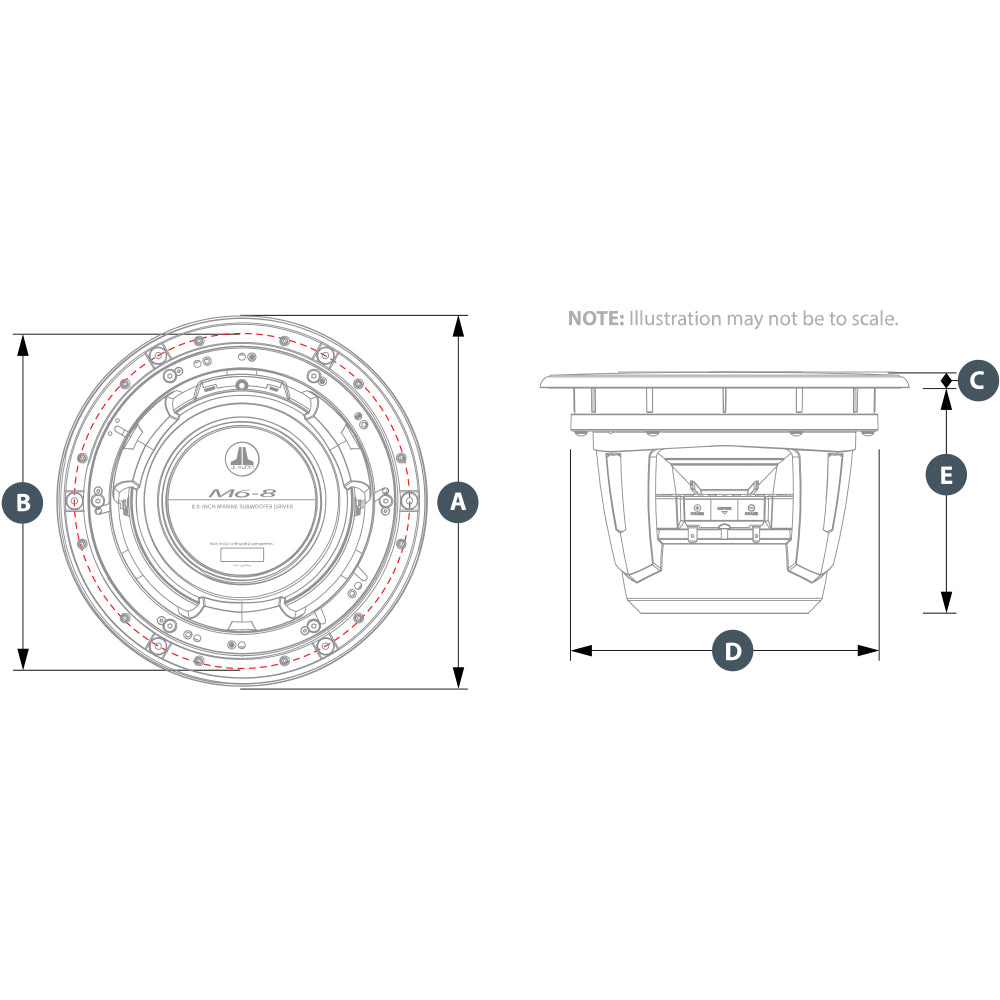 SUBWOOFER LUXE 8" JL AUDIO M6-8IB-L-GwSw-4