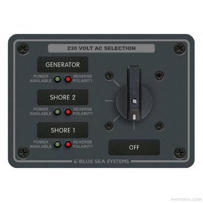 ΕΠΙΛΟΓΕΑΣ BLUE SEA AC 3ΘΕΣΕΩΝ-2ΠΟΛΩΝ 32Α +OFF 8358