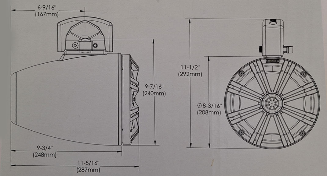 ΗΧΕΙΑ ΠΥΡΓΟΙ 8in-200mm KICKER 45KMTC8W LED ΛΕΥΚΑ