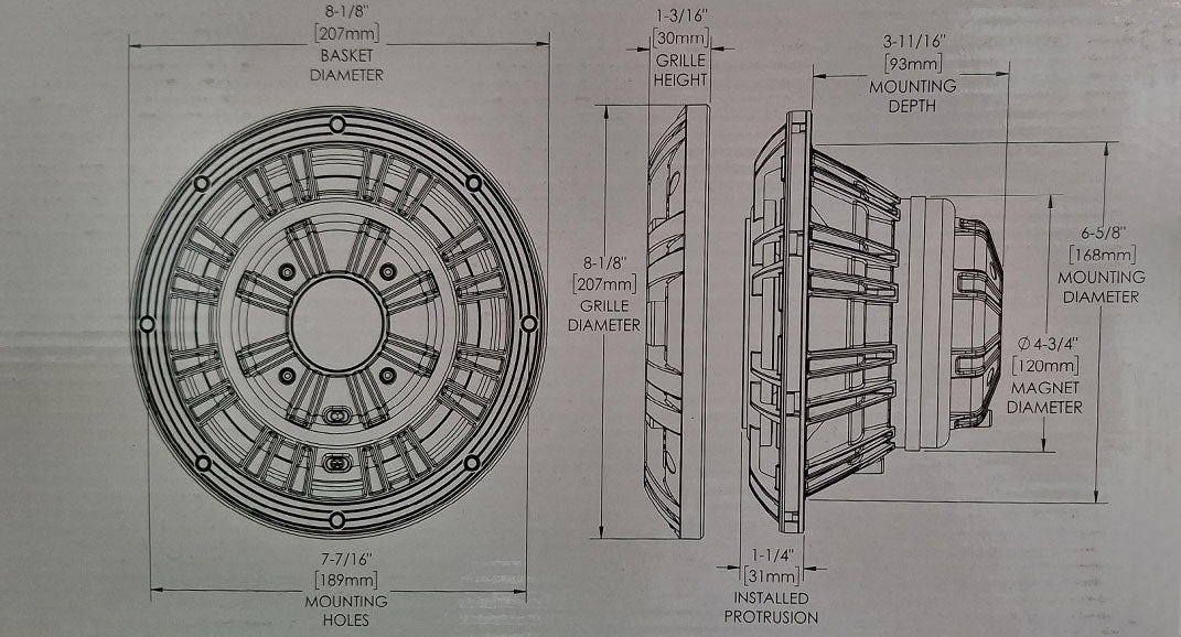 HXEIO COAXIAL HORN 8in-200mm KICKER KMXL84 ΛΕΥΚΟ