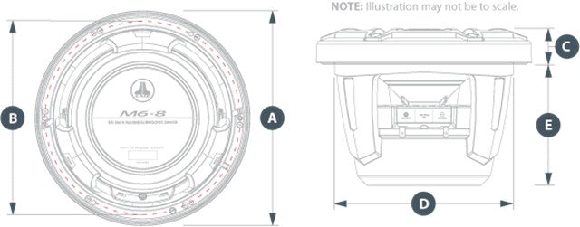 SUBWOOFER 8in-200mm JL AUDIO M6-8IB-C-GWGW-4