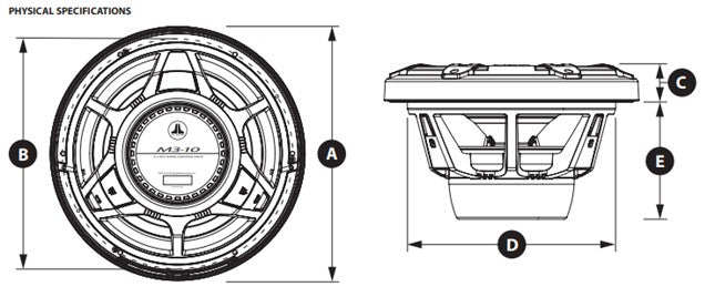 SUBWOOFER 10in-250mm JL AUDIO M3-10IB-C-GW-4