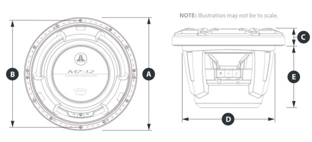 JL AUDIO SUBWOOFER M7-12IB-S-GwGw-4 12in-300mm GLOSS WHITE