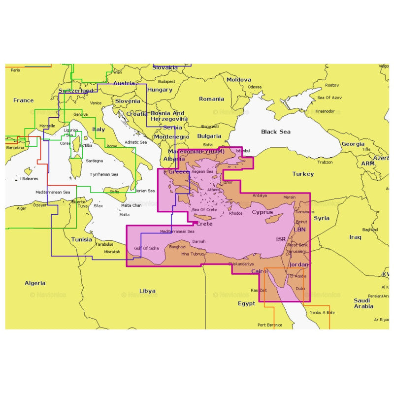 Navionics MSD/34P+ Mediterranean East PL+/XL3
