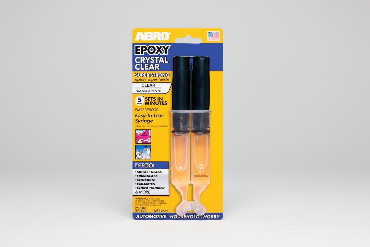 Abro EP - 300 Εποξική Κόλλα Διάφανη 5min σε Σύριγγα 25ml - για σκάφη αναψυχής - Ναυτιλιακός εξοπλισμός - Stefanou Marine