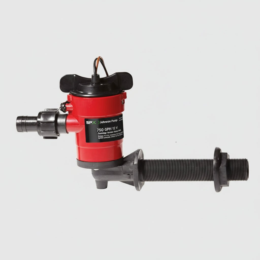 Αντλία Ζωντανού Δολώματος 90° Johnson 500 GPH - 12V - για σκάφη αναψυχής - Ναυτιλιακός εξοπλισμός - Stefanou Marine