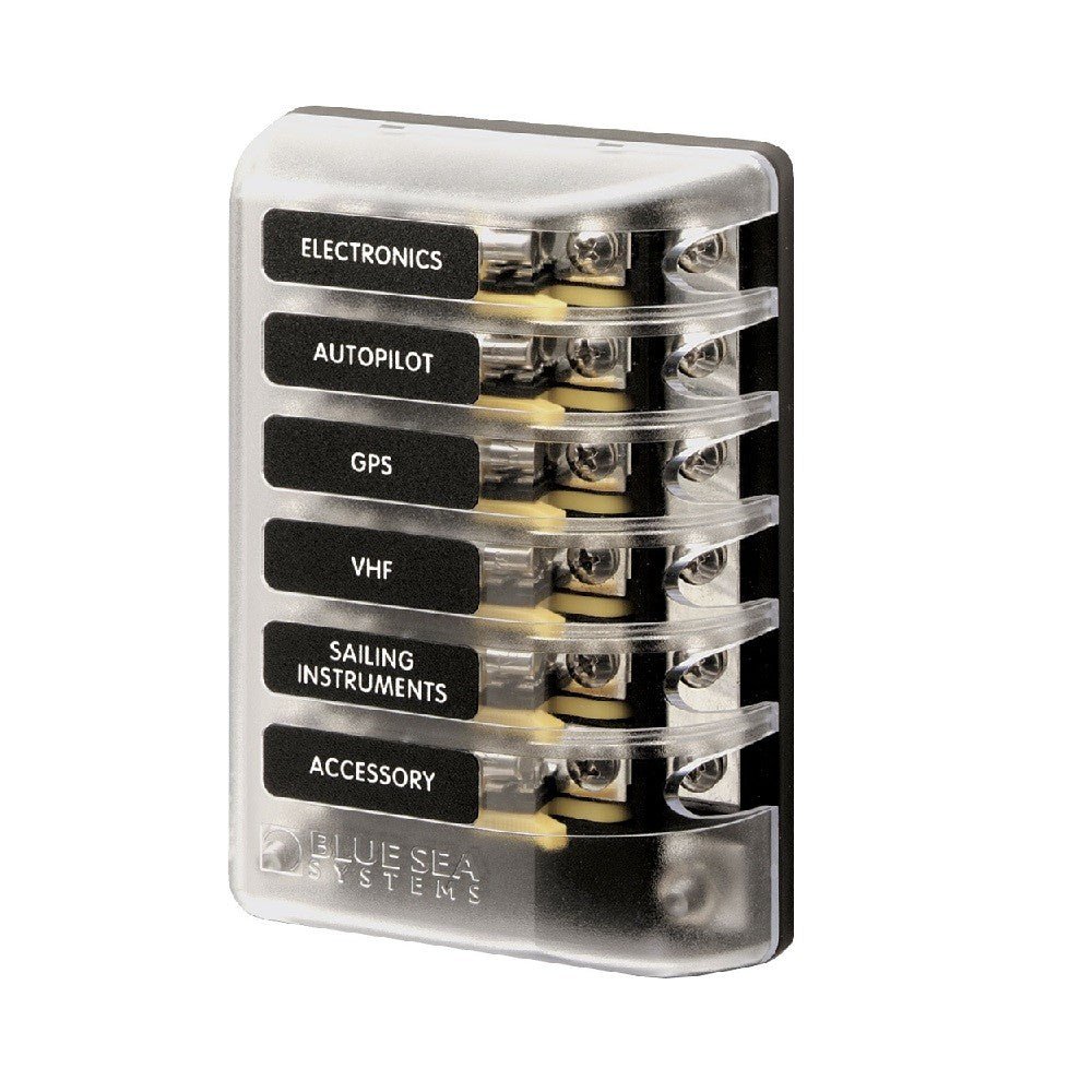 ΔΙΑΝΟΜΕΑΣ BLUE SEA 6 ΑΣΦΑΛΕΙΩΝ ST ΓΥΑΛΙΝΟΣ ΜΕ ΓΕΙΩΣΕΙΣ & ΚΑΛΥΜΜΑ 5015 - για σκάφη αναψυχής - Ναυτιλιακός εξοπλισμός - Stefanou Marine