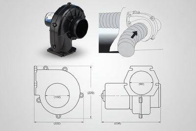 Εξαεριστήρας Jabsco 35760 - 0092 - για σκάφη αναψυχής - Ναυτιλιακός εξοπλισμός - Stefanou Marine