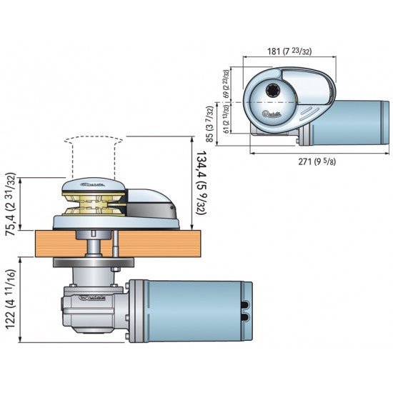 ΕΡΓΑΤΗΣ ΑΓΚΥΡΑΣ QUICK PRINCE DP1 500W - 12V - για σκάφη αναψυχής - Ναυτιλιακός εξοπλισμός - Stefanou Marine