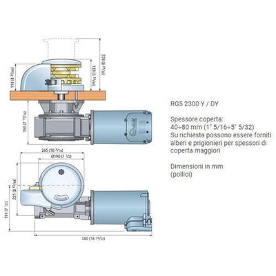 ΕΡΓΑΤΗΣ QUICK REGAL RG5 2300W - 24V 12mm L DRUM FSR02324DY12A00 - για σκάφη αναψυχής - Ναυτιλιακός εξοπλισμός - Stefanou Marine
