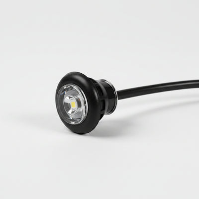 ΠΛΑΦΟΝΙΕΡΑ ΠΛΑΣΤΙΚΗ ΜΑΥΡΗ LED ΛΕΥΚΟ ΦΩΣ 12V, Φ25mm