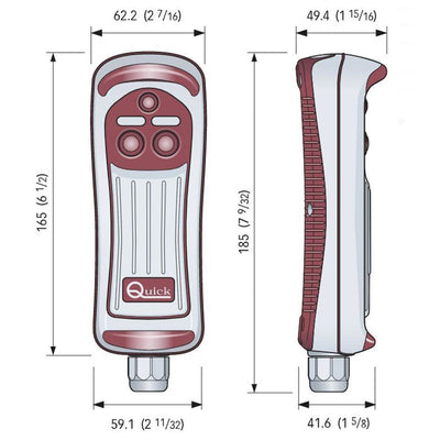 HRC1002L ΧΕΙΡΙΣΤΗΡΙΟ ΕΝΣΥΡΜΑΤΟ QUICK 2 ΟΔΩΝ ΦΩΣ LED FPHRC1002L00D00 - για σκάφη αναψυχής - Ναυτιλιακός εξοπλισμός - Stefanou Marine