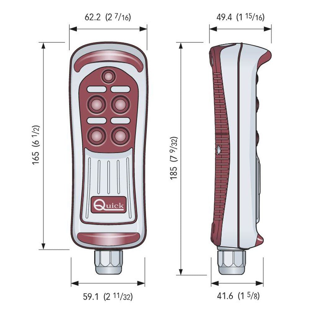 HRC1004 ΧΕΙΡΙΣΤΗΡΙΟ ΕΝΣΥΡΜΑΤΟ QUICK 4 ΟΔΩΝ FPHRC1004000C00 - για σκάφη αναψυχής - Ναυτιλιακός εξοπλισμός - Stefanou Marine