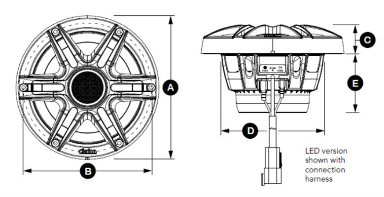 ΗΧΕΙΑ 6.5in - 165 mm CLARION COAXIAL RGB LED PREMIUM CMSP - 651RGB - SWG - για σκάφη αναψυχής - Ναυτιλιακός εξοπλισμός - Stefanou Marine