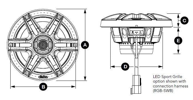 ΗΧΕΙΑ 6.5in - 165 mm CLARION COAXIAL STD CMS - 651 - SWB - για σκάφη αναψυχής - Ναυτιλιακός εξοπλισμός - Stefanou Marine