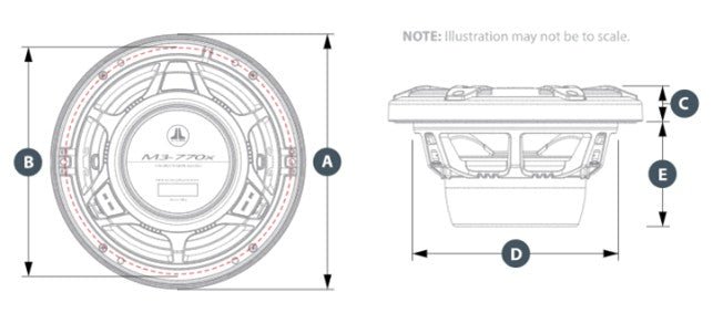ΗΧΕΙΑ 7.7in - 196mm JL AUDIO M3 - 770X - S - GW - I LED - για σκάφη αναψυχής - Ναυτιλιακός εξοπλισμός - Stefanou Marine