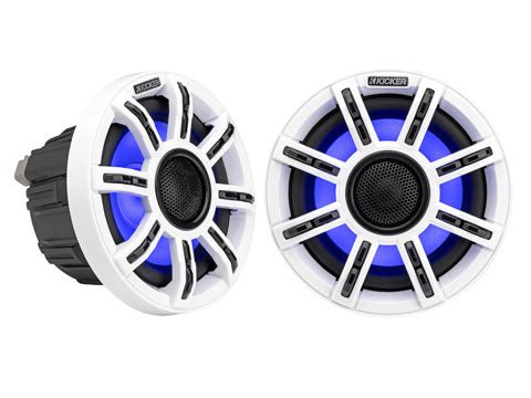 ΗΧΕΙΑ COAXIAL 6.5in - 165mm KICKER KA51MSC65 W&C LED - για σκάφη αναψυχής - Ναυτιλιακός εξοπλισμός - Stefanou Marine