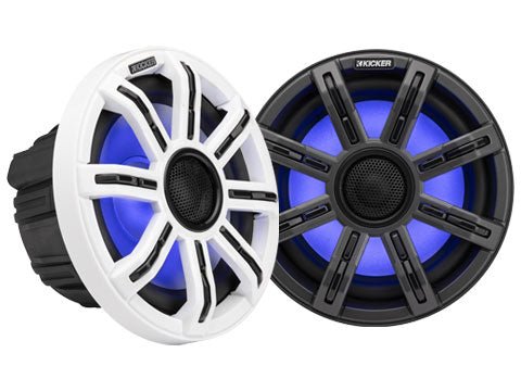 ΗΧΕΙΑ COAXIAL 8in - 200mm KICKER KA51MSC8 W&C LED - για σκάφη αναψυχής - Ναυτιλιακός εξοπλισμός - Stefanou Marine