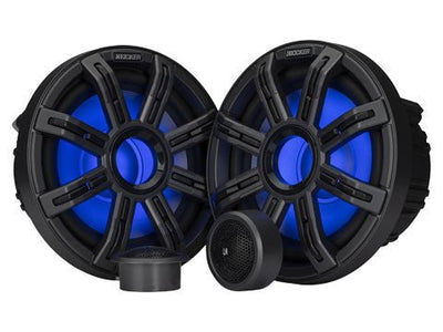 ΗΧΕΙΑ COMPONENT 8in - 200mm KICKER KA51MSS8 W&C LED - για σκάφη αναψυχής - Ναυτιλιακός εξοπλισμός - Stefanou Marine