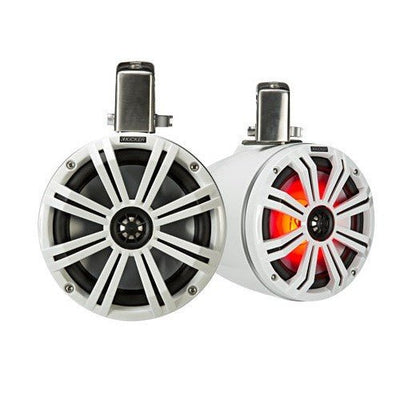 ΗΧΕΙΑ ΠΥΡΓΟΙ 8in - 200mm KICKER 45KMTC8W LED ΛΕΥΚΑ - για σκάφη αναψυχής - Ναυτιλιακός εξοπλισμός - Stefanou Marine