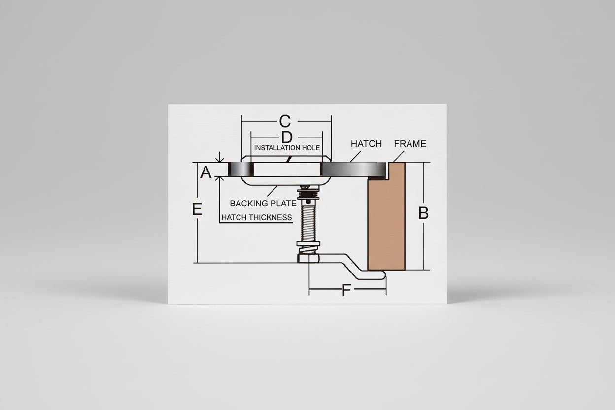 ΚΛΕΙΔΑΡΙΑ ΧΩΝΕΥΤΗ ΤΕΤΡΑΓΩΝΗ Β.Τ. INOX – AISI316 - για σκάφη αναψυχής - Ναυτιλιακός εξοπλισμός - Stefanou Marine