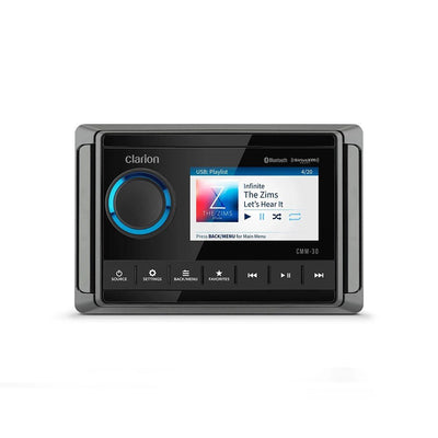 ΠΗΓΗ CLARION CMM30 USB/MP3/WMA BLUETOOTH - για σκάφη αναψυχής - Ναυτιλιακός εξοπλισμός - Stefanou Marine