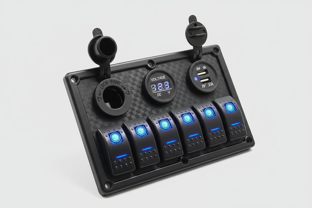 ΠΙΝΑΚΑΣ ΔΙΑΚΟΠΤΩΝ ΠΛΑΣΤΙΚΟΣ CARBON - για σκάφη αναψυχής - Ναυτιλιακός εξοπλισμός - Stefanou Marine