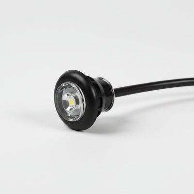ΠΛΑΦΟΝΙΕΡΑ ΠΛΑΣΤΙΚΗ ΜΑΥΡΗ LED ΛΕΥΚΟ ΦΩΣ 12V, Φ25mm - για σκάφη αναψυχής - Ναυτιλιακός εξοπλισμός -Stefanou Marine