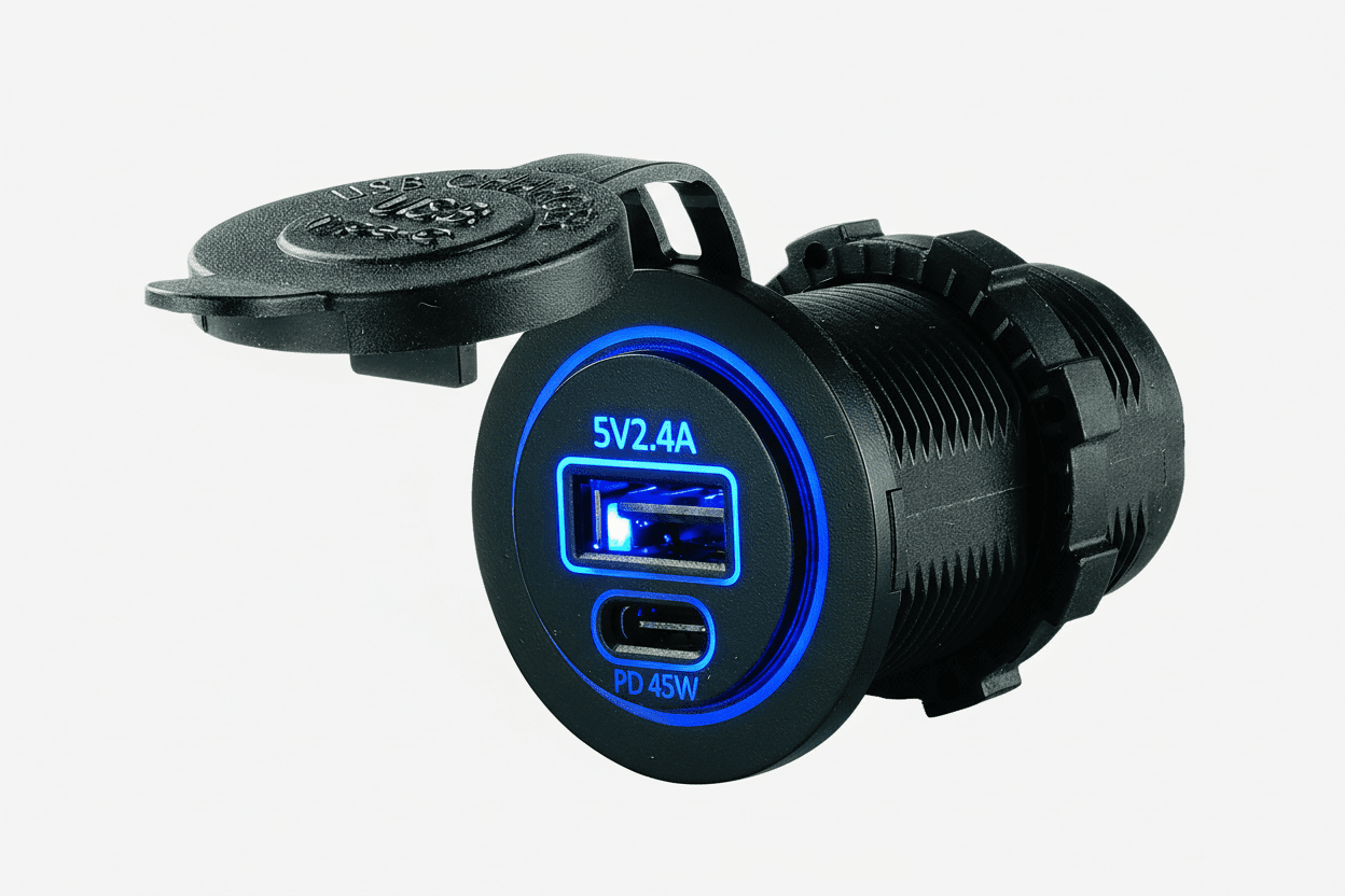 ΠΡΙΖΑ ΦΟΡΤΙΣΗΣ ΧΩΝΕΥΤΗ USB TYPE - C - για σκάφη αναψυχής - Ναυτιλιακός εξοπλισμός - Stefanou Marine