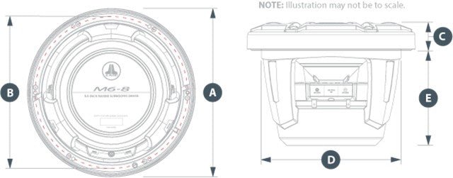 SUBWOOFER 8in - 200mm JL AUDIO M6 - 8IB - C - GWGW - 4 - για σκάφη αναψυχής - Ναυτιλιακός εξοπλισμός - Stefanou Marine